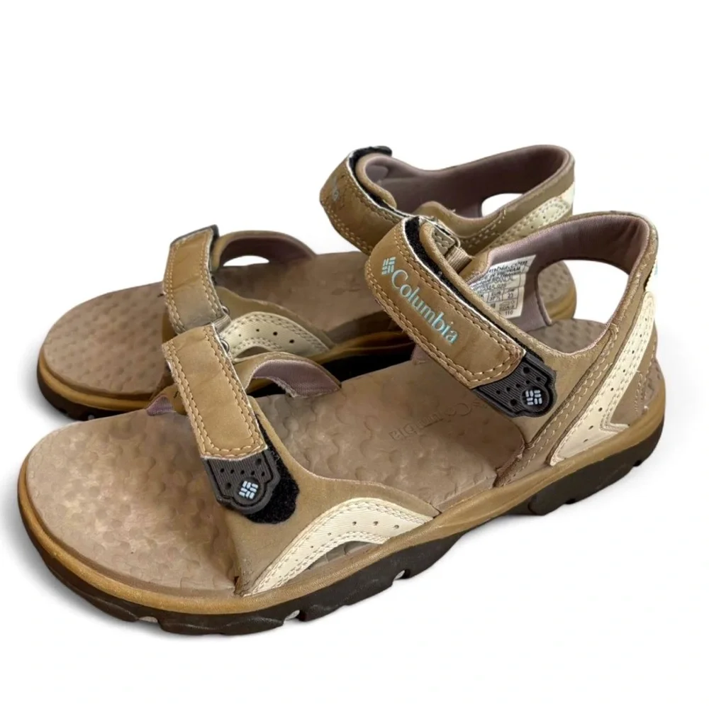 Women's Columbia Beige Riptide Sport Sandals Synthetic‎ Size 6 Outdoor Footwear